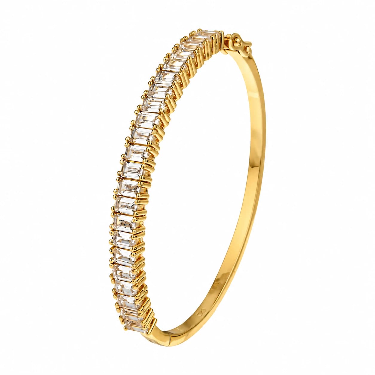 BAGUETTE TENNIS BANGLE — זהב