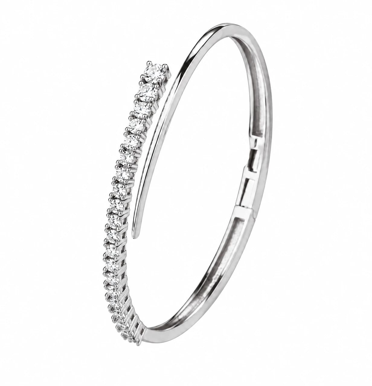 CRYSTAL LINE CUFF — כסף