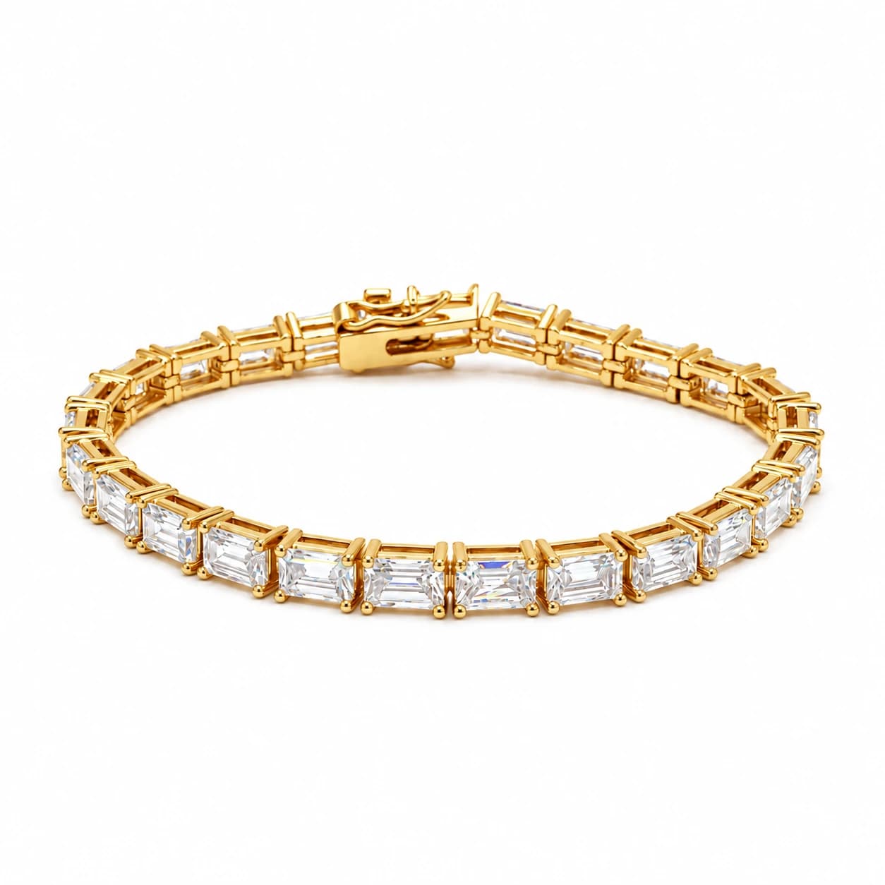 EMERALD TENNIS BRACELET — זהב