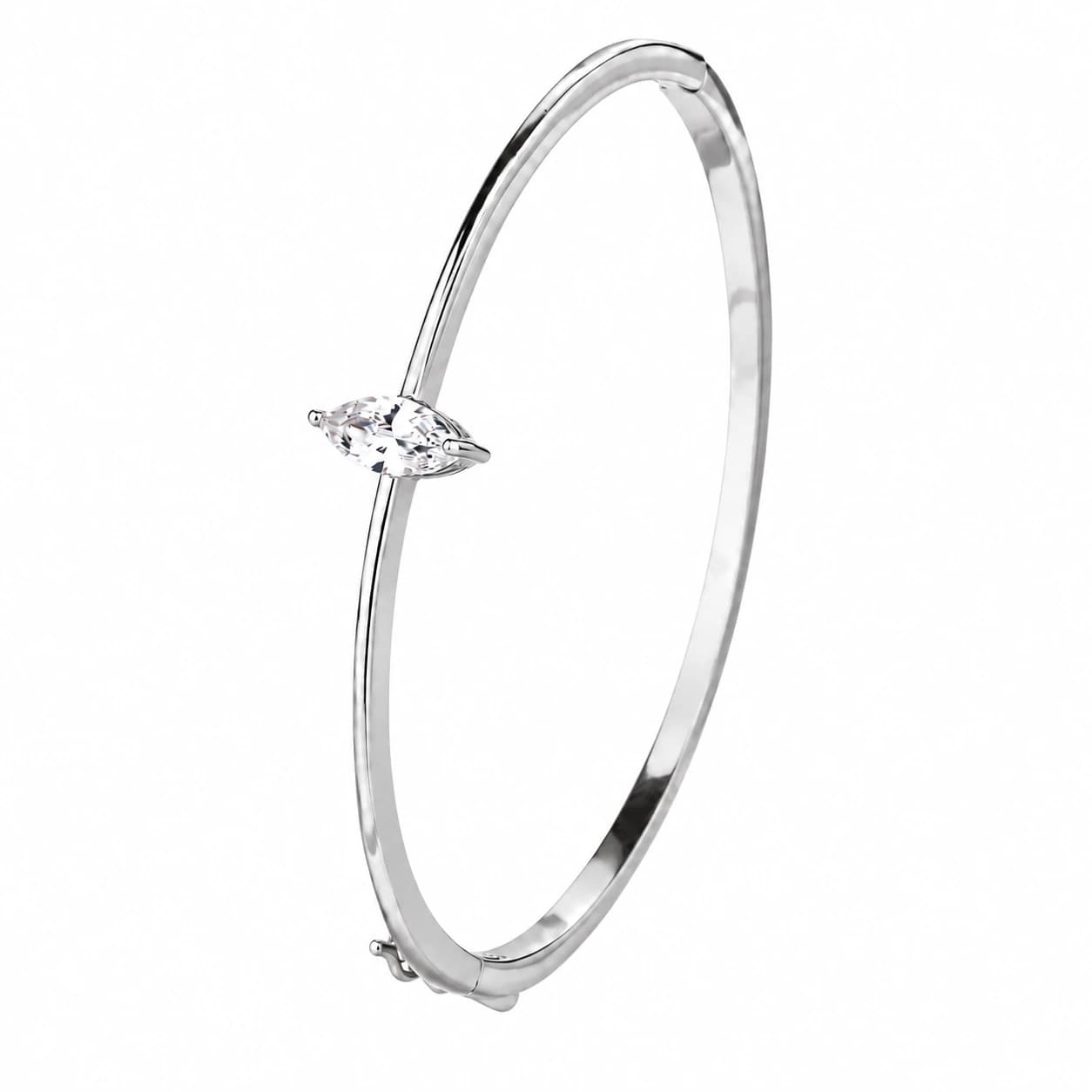 MARQUISE ELEGANCE BANGLE — כסף