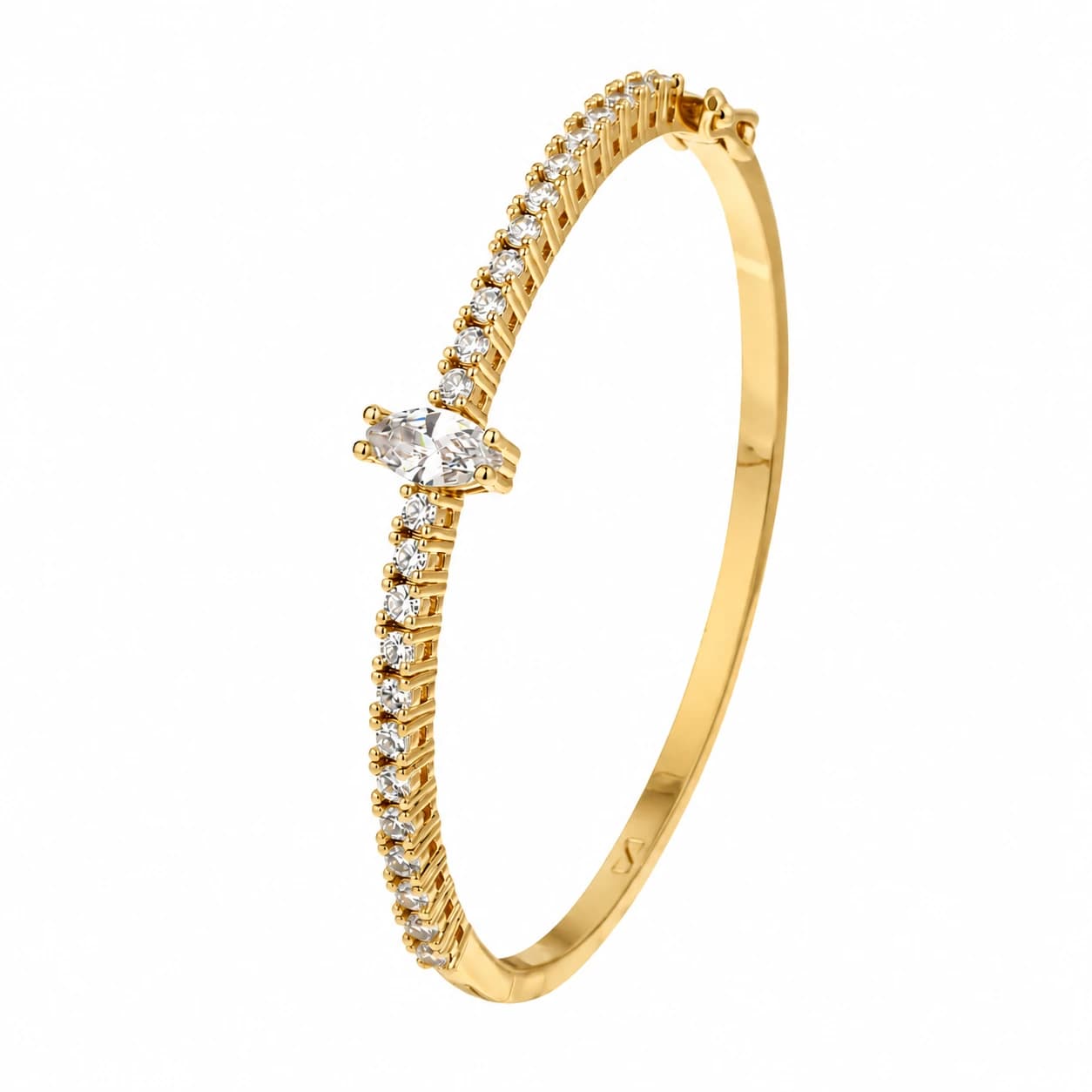 MARQUISE TENNIS BANGLE — זהב
