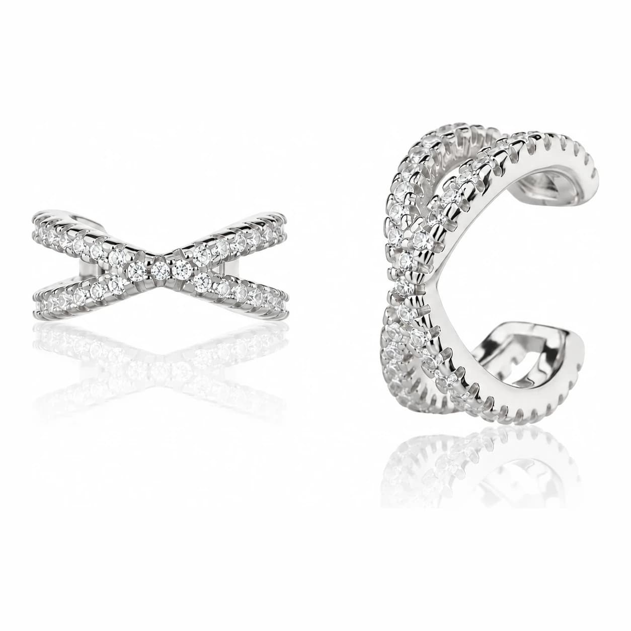 LUNA TWIST EARRING — כסף