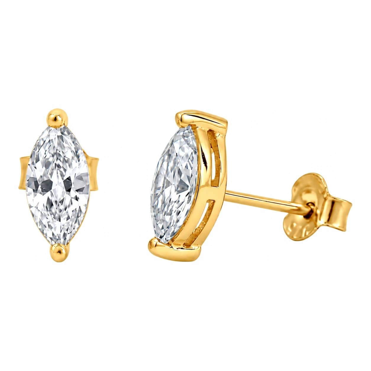 MARQUISE EARRINGS — זהב