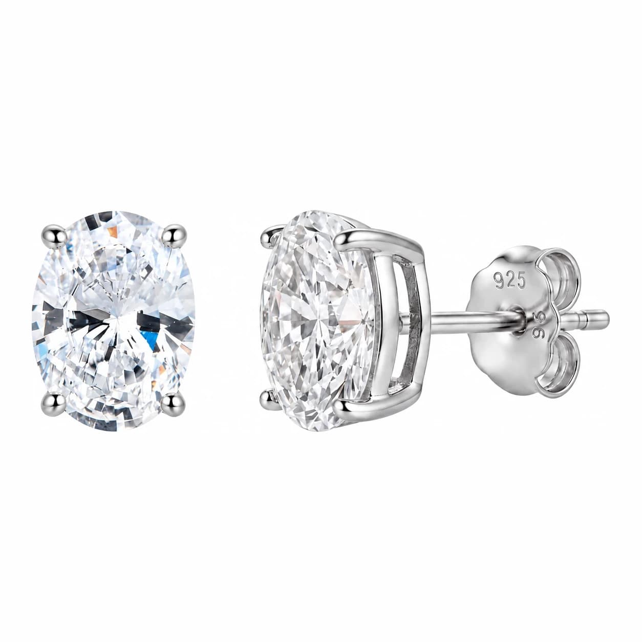 OVAL EARRINGS — כסף