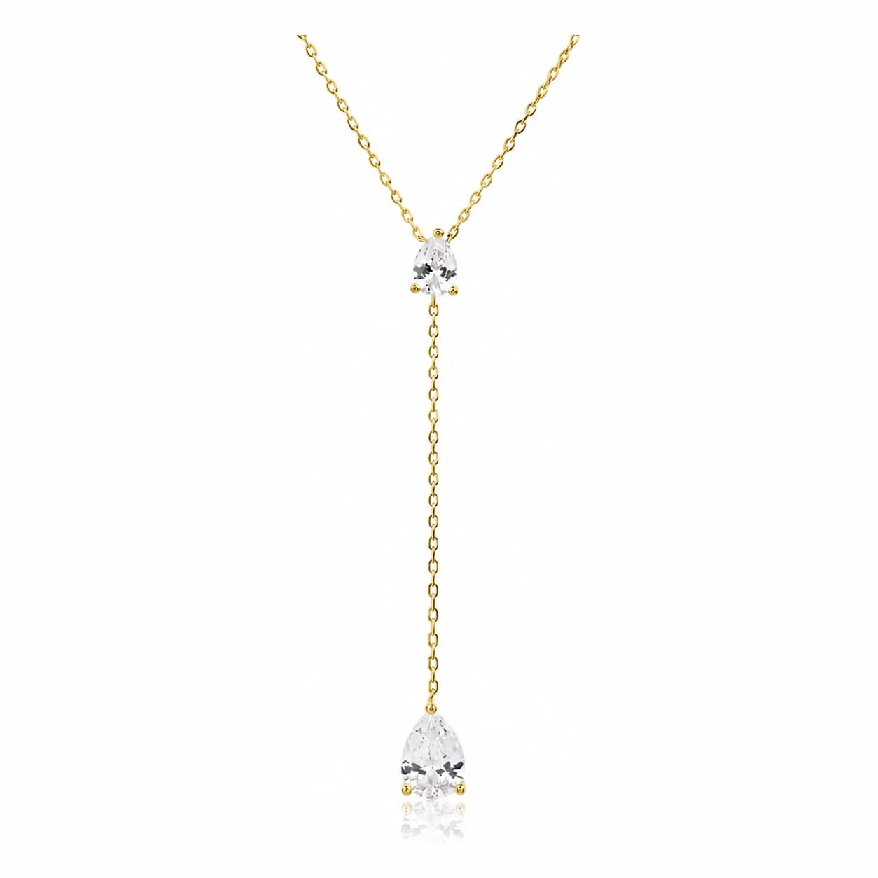 PEAR DROP NECKLACE — זהב