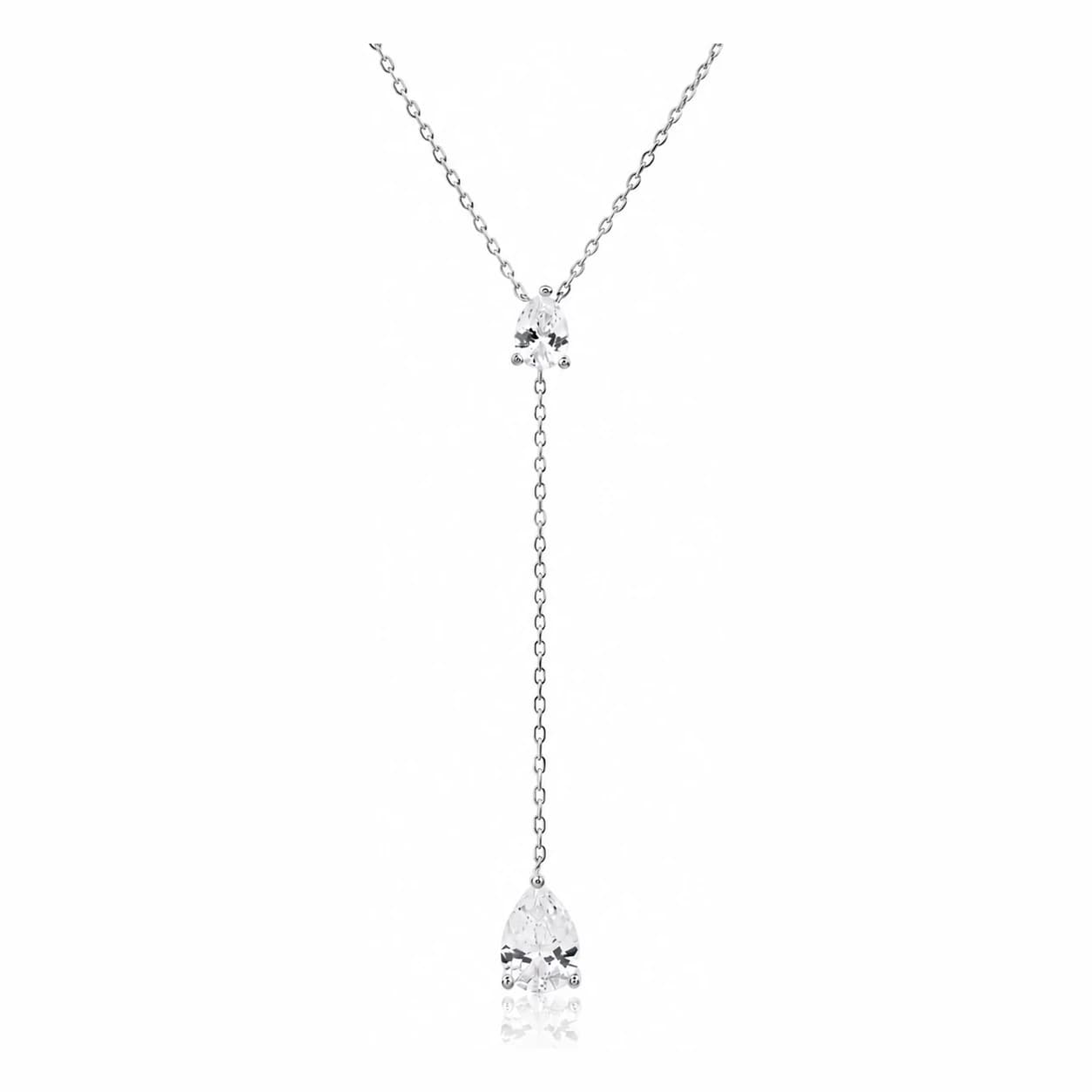 PEAR DROP NECKLACE — כסף
