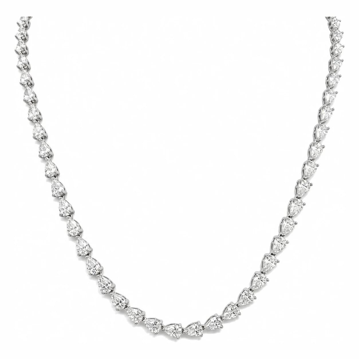 TEARDROP ELEGANCE NECKLACE — כסף