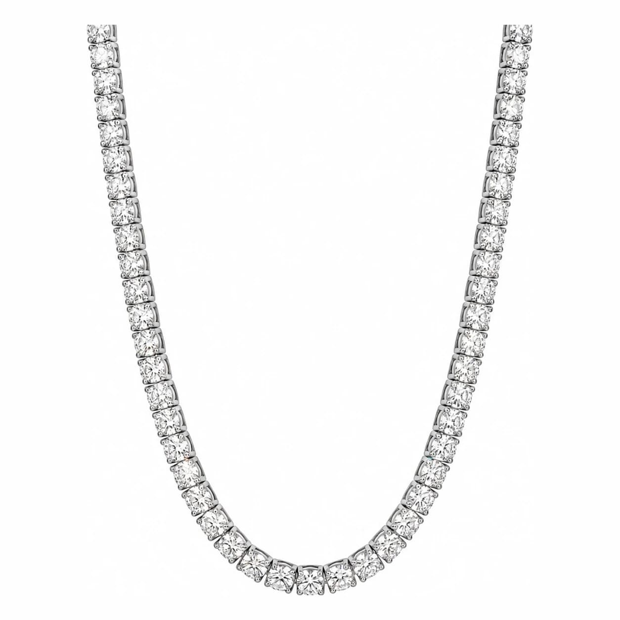 CLASSIC TENNIS NECKLACE 4MM — כסף