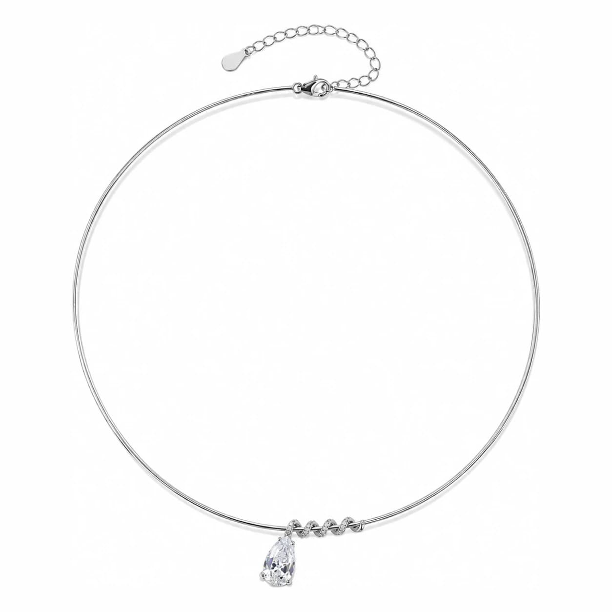 SERPENTINE DROP CHOKER — כסף