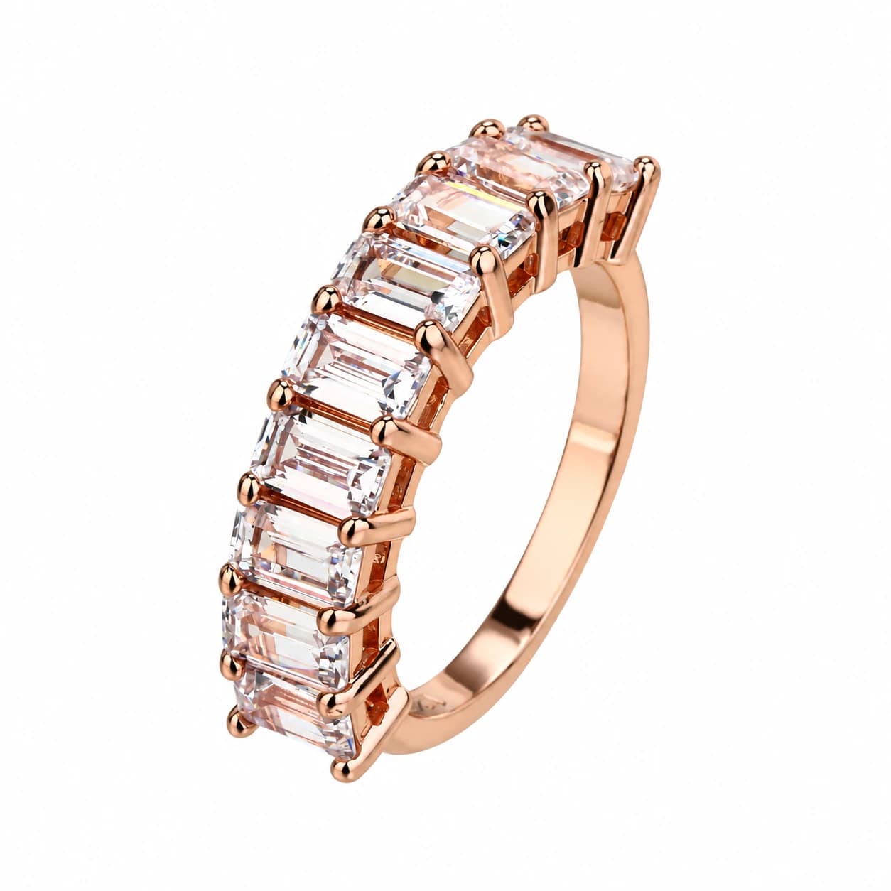 EMERALD CUT ETERNITY RING