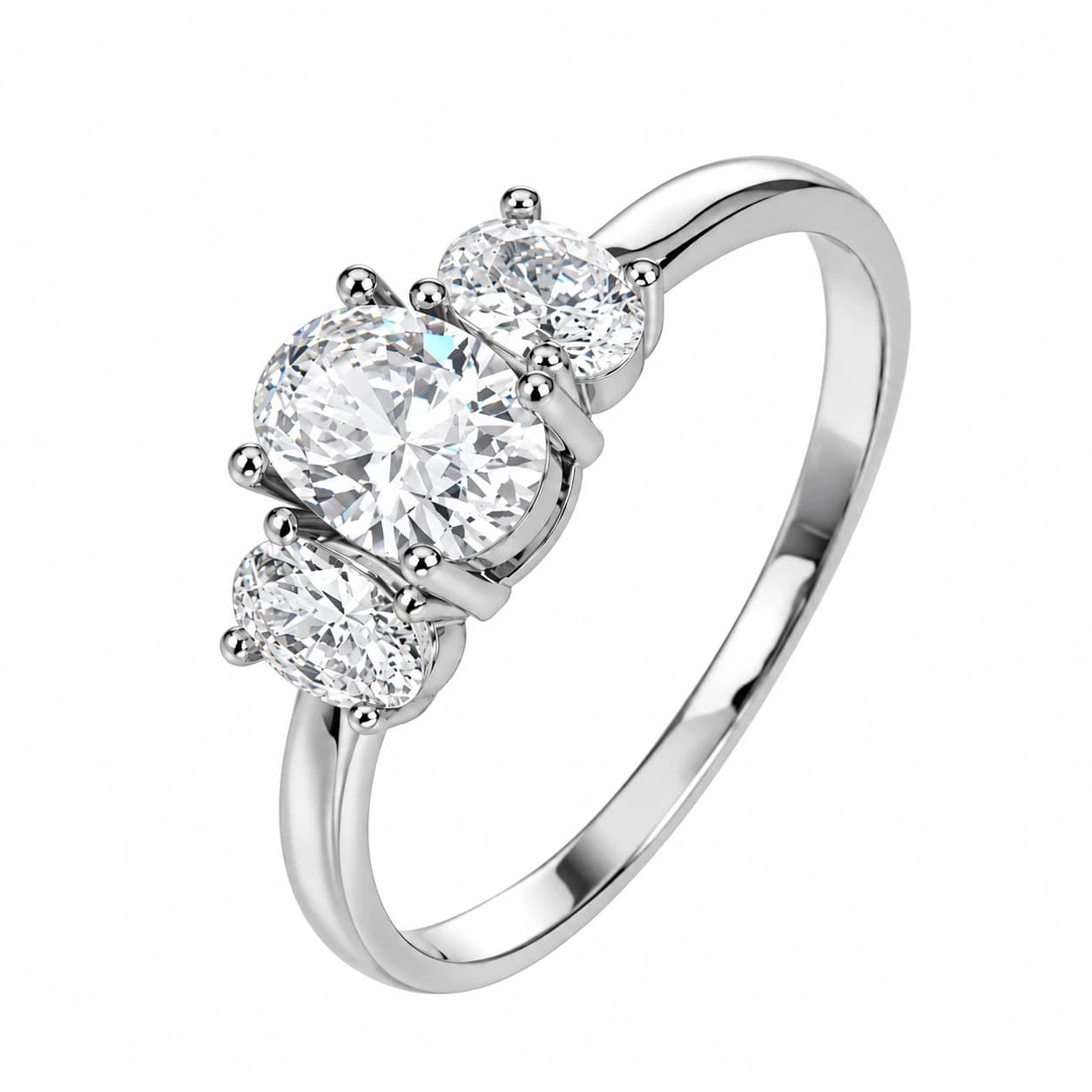 TRIPLE STONE CLASSIC RING — כסף