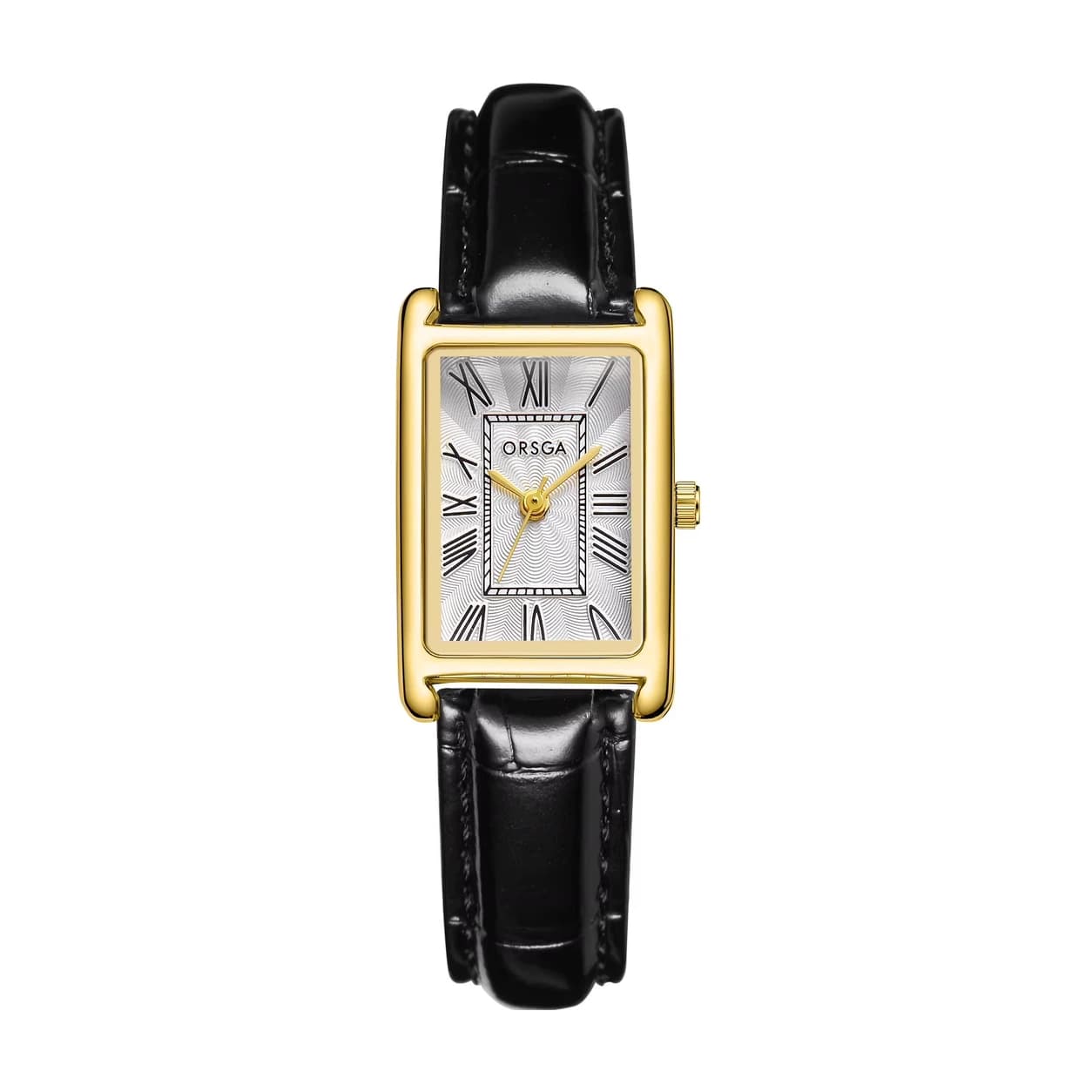 ORSGA EVERYDAY WATCH GOLD BEZEL — רצועה שחורה