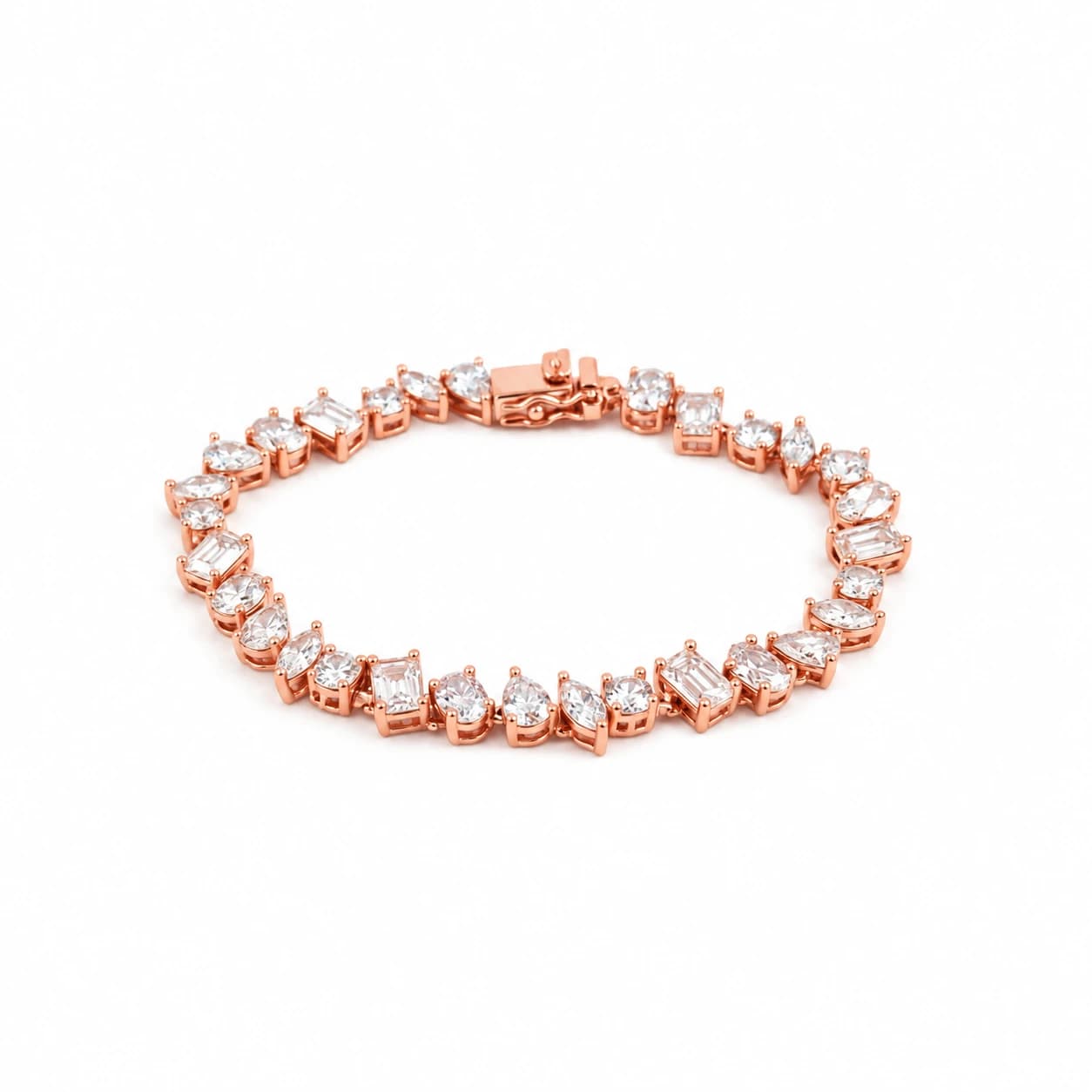 MIXED SHAPES TENNIS BRACELET