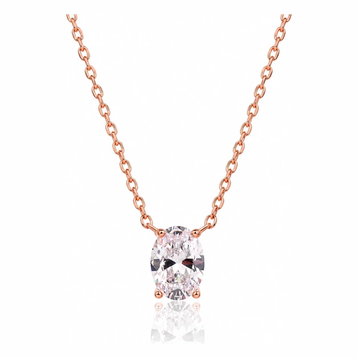 OVAL SOLITAIRE NECKLACE