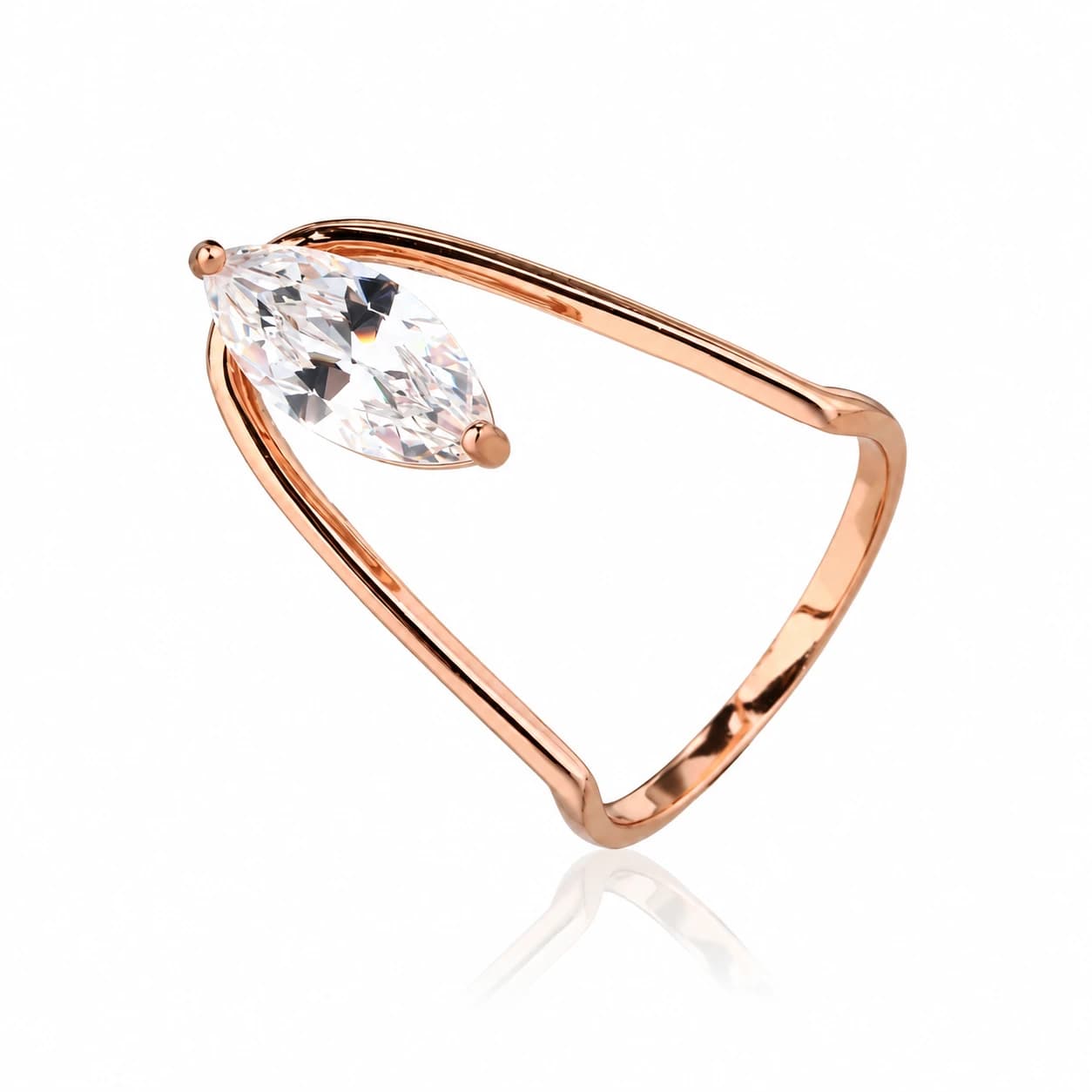 MARQUISE SOLITAIRE V RING