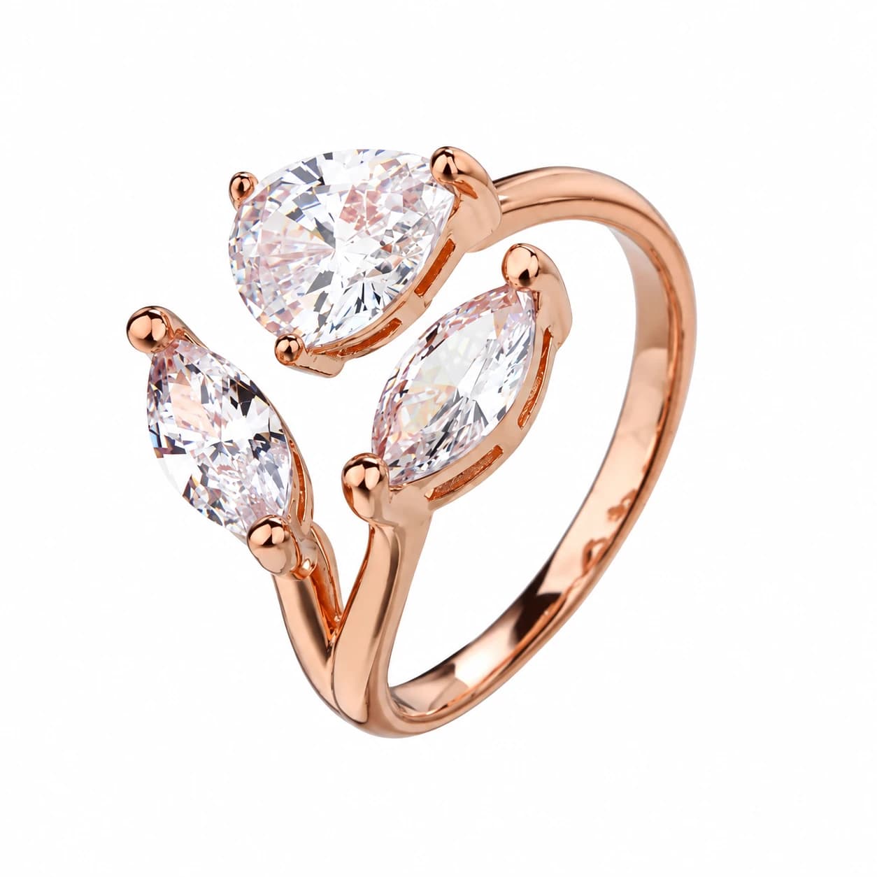 TRIPLE STONE MARQUISE RING