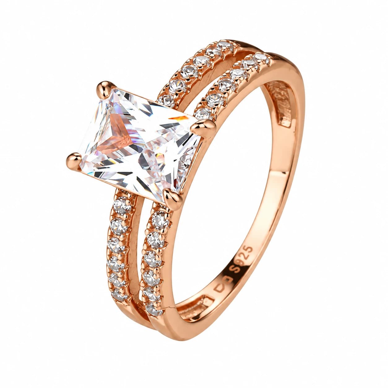 PRINCESS CUT PAVÉ RING
