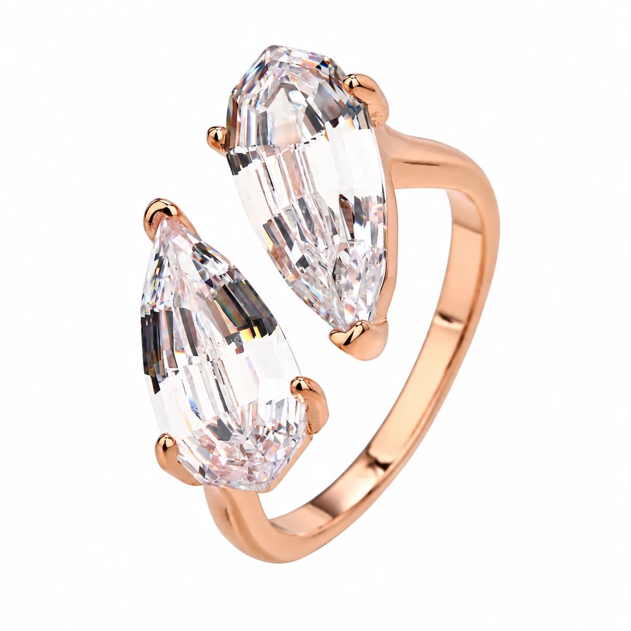 DUAL MARQUISE OPEN RING